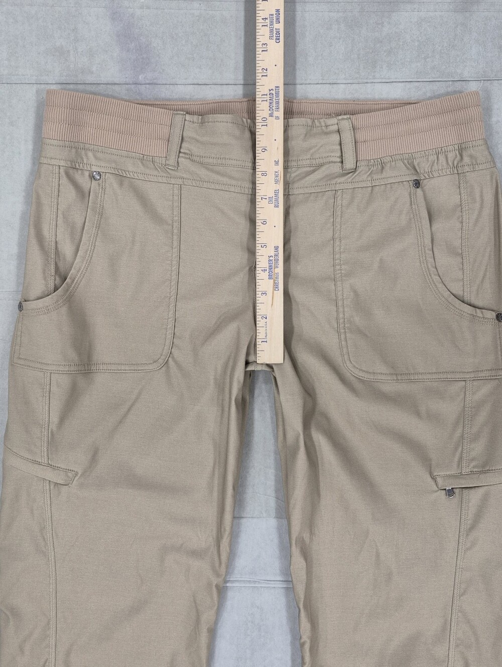 Athleta Shasta Convertible Hiking Utility Pants women's 16T Tall khaki stretch - Picture 4 of 13